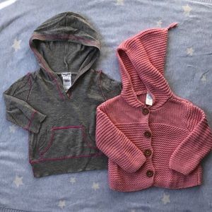Baby girl sweater and sweatshirt